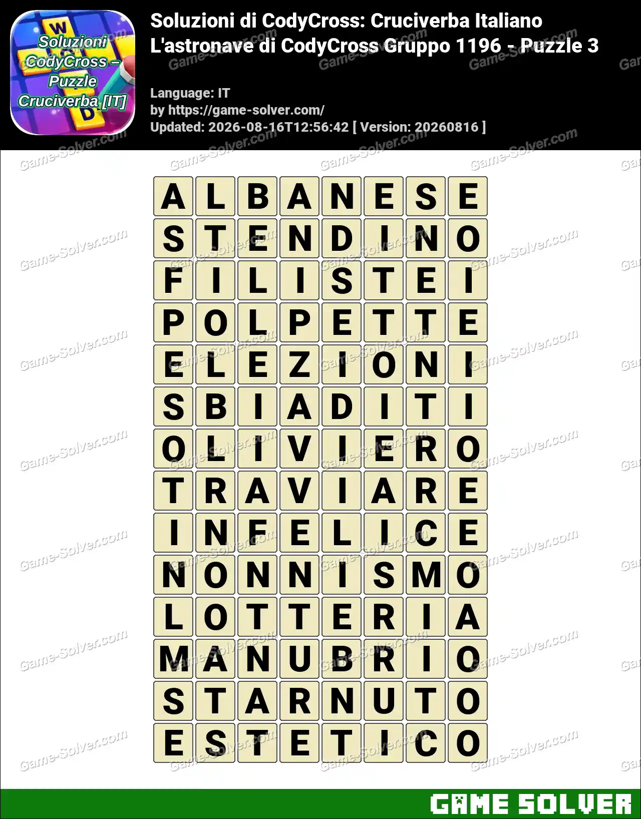 Soluzioni di CodyCross: Cruciverba Italiano L’astronave di CodyCross Gruppo 1196 – Puzzle 3